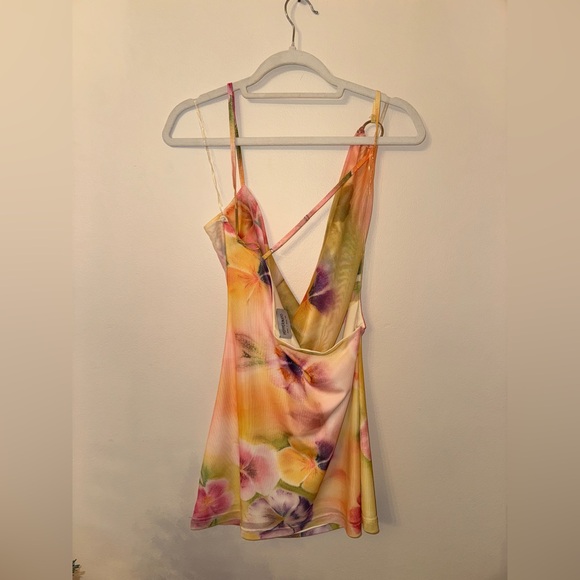 Peppermayo Exclusive - Bohemian Bliss Mesh Mini Dress - Sunburst Floral - Picture 5 of 6